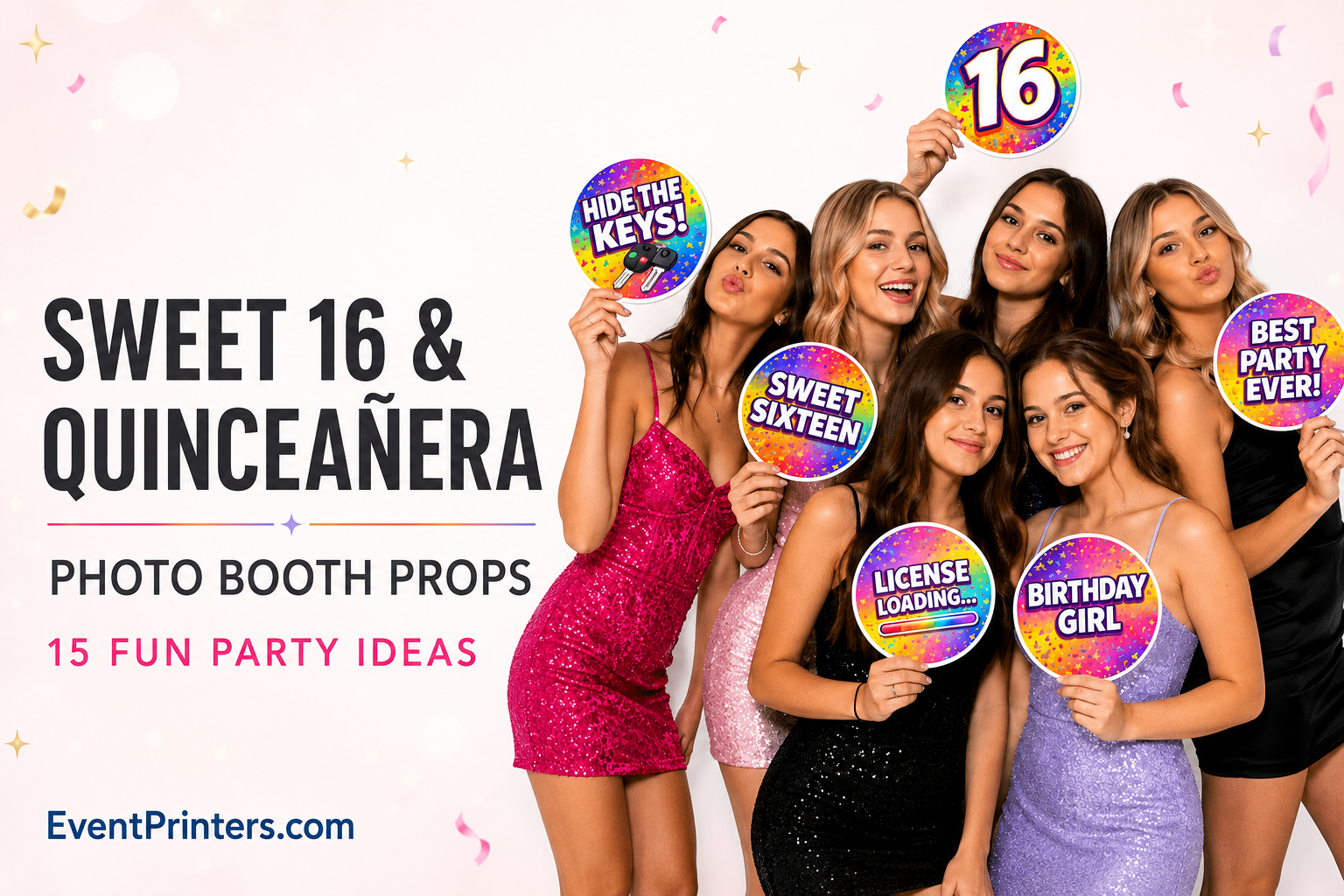 Sweet 16 and Quinceanera Photo Booth Props