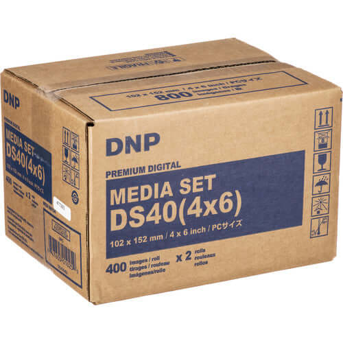 Genuine DNP DS40 printer media kits for photo booths and professional event printing
