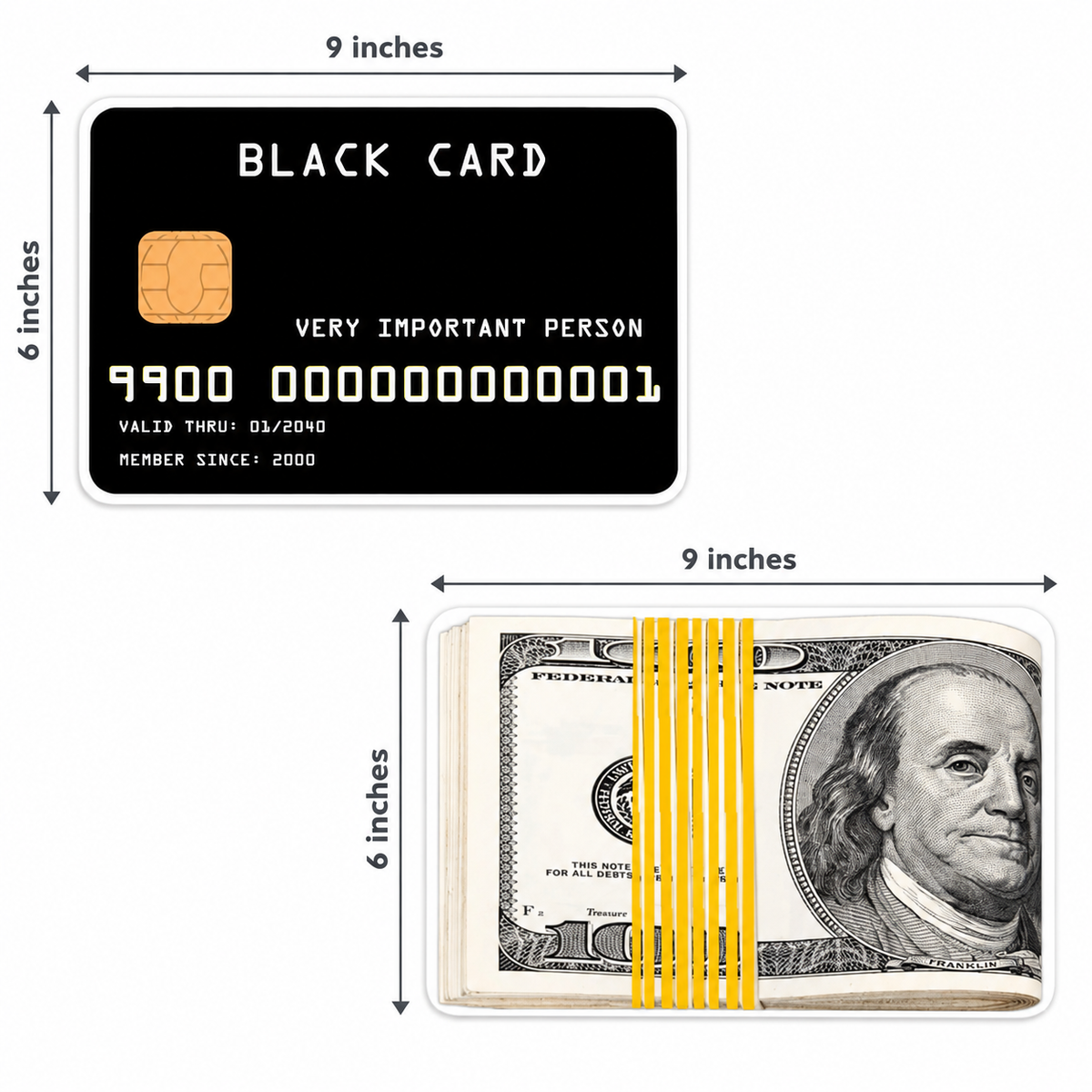 Black Credit Card - Photo Booth Prop for Parties