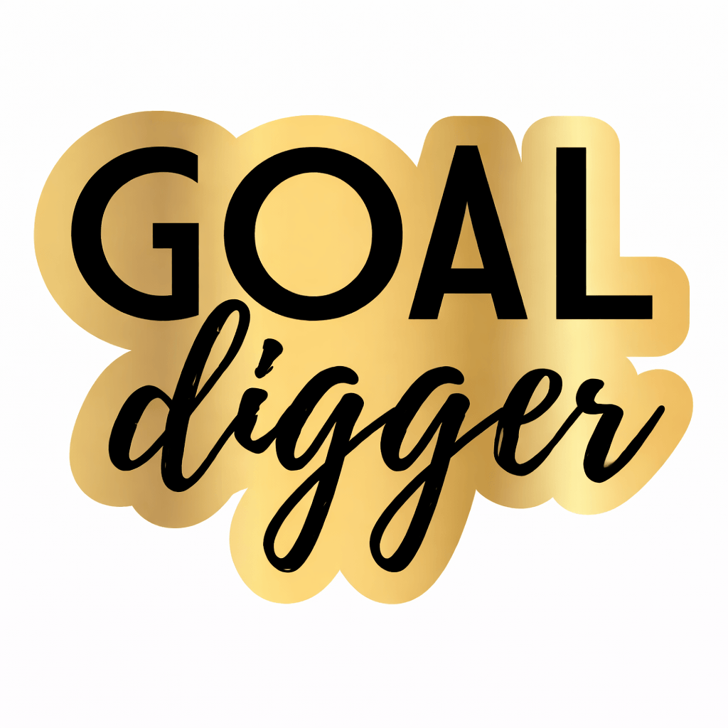 Goal Digger Prop for photo booth props, 14" long and 6mm thick, perfect for fun events and celebrations.