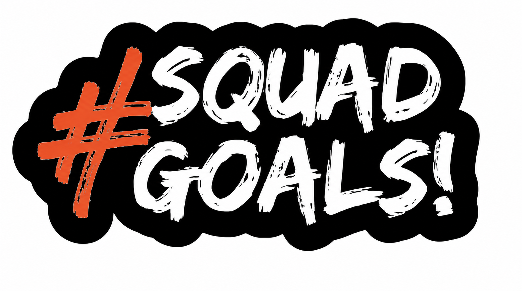 #Squad Goals Big PVC Photo Booth Prop featuring a vibrant design for fun party photo ops.