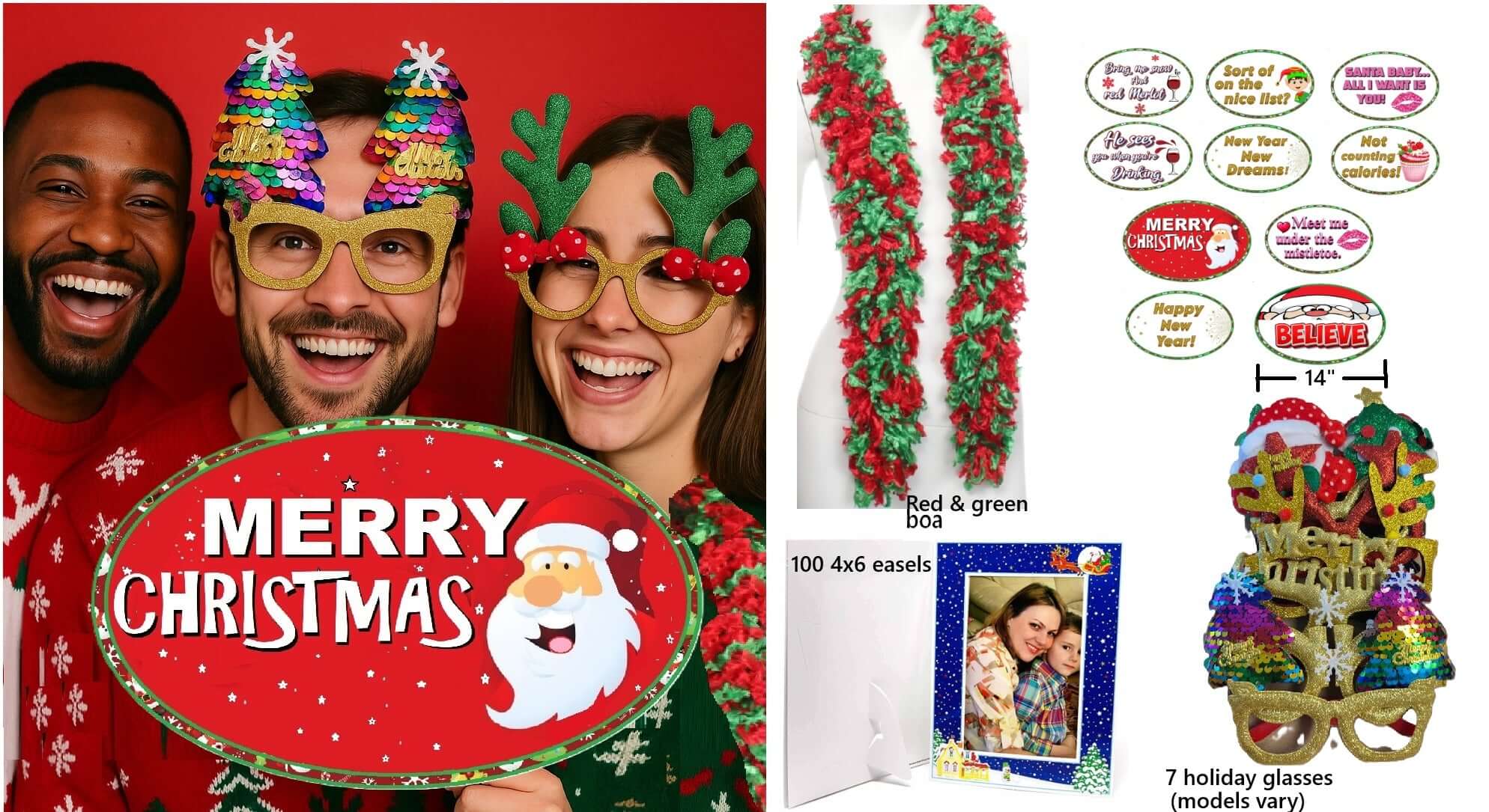 "CHRISTMAS" Photo Booth Prop set and more!