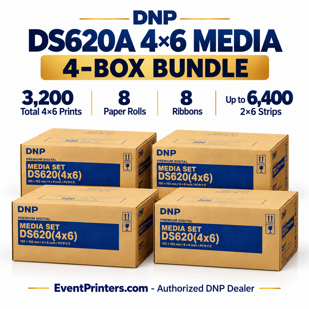DNP 4x6 media for DS620A Photo Booth Printer