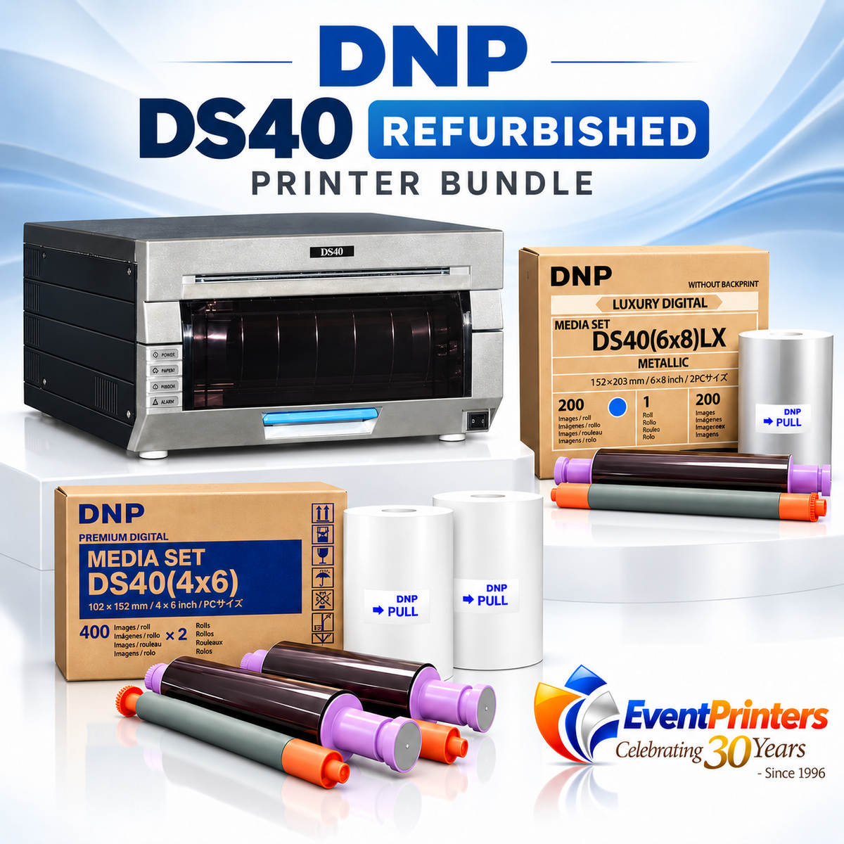 DNP DS40 Photobooth printer refurbished - authorized DNP dealer