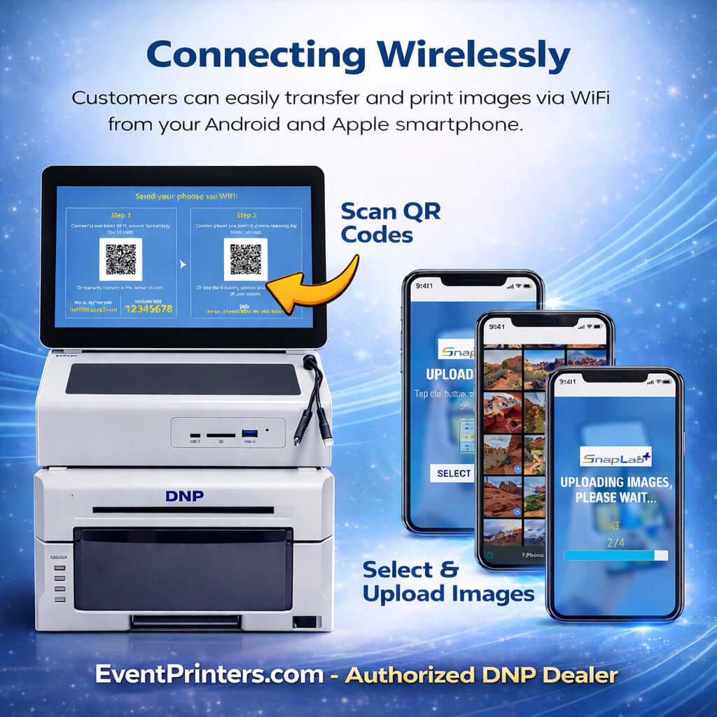 The DNP Snaplab SL620A II Photo Printer can Print from Cell Phone