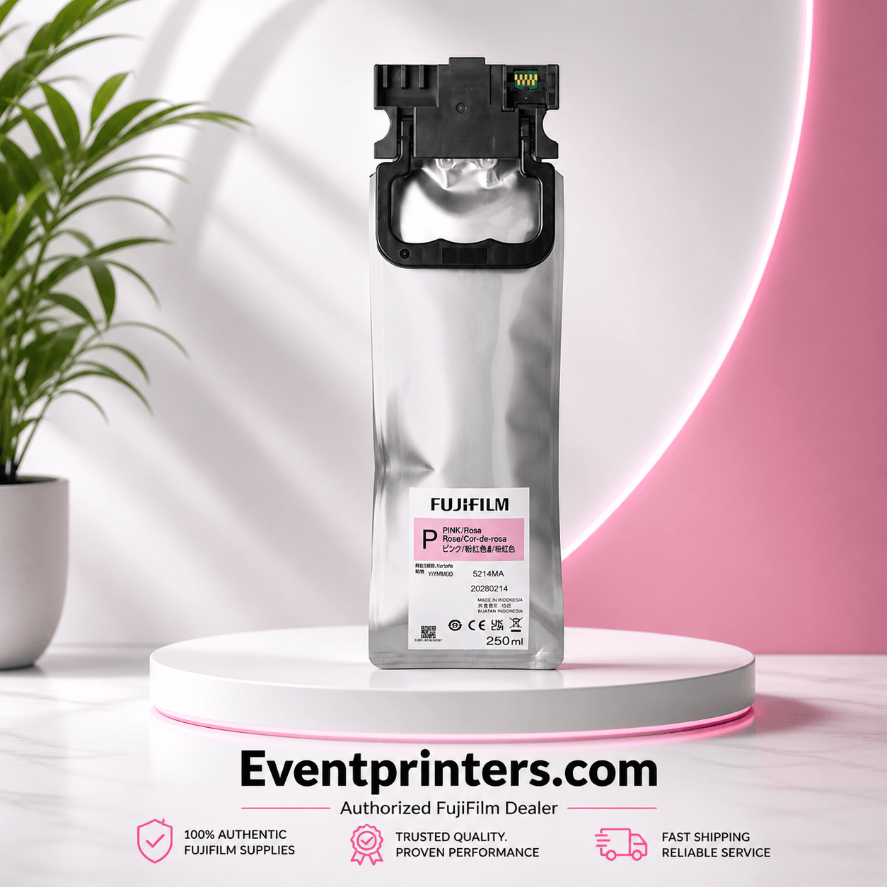 Fujifilm DX400W Ink Supply (250ml) – Fuji ink pouch Pink