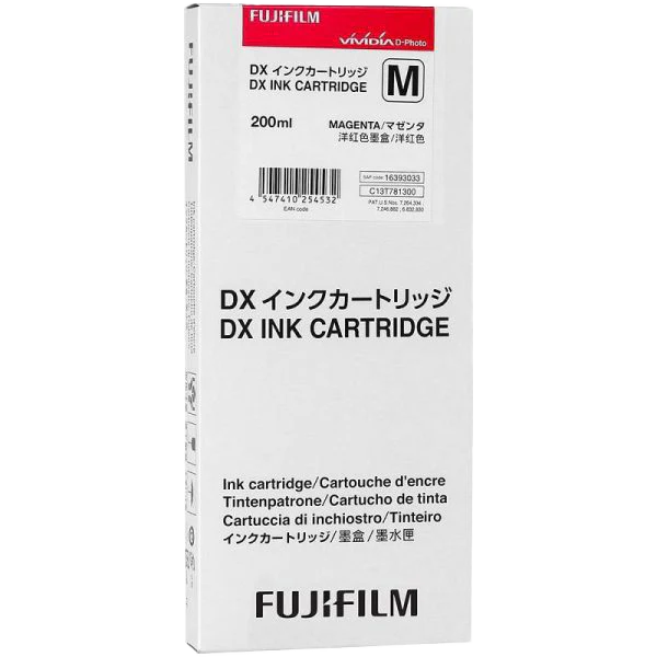 Fuji MAGENTA Ink Cartridge 200 ML for DX100 printer