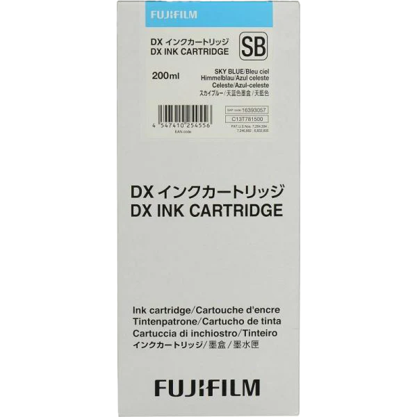 Fuji SKY BLUE Ink Cartridge 200 ML for DX100 printer