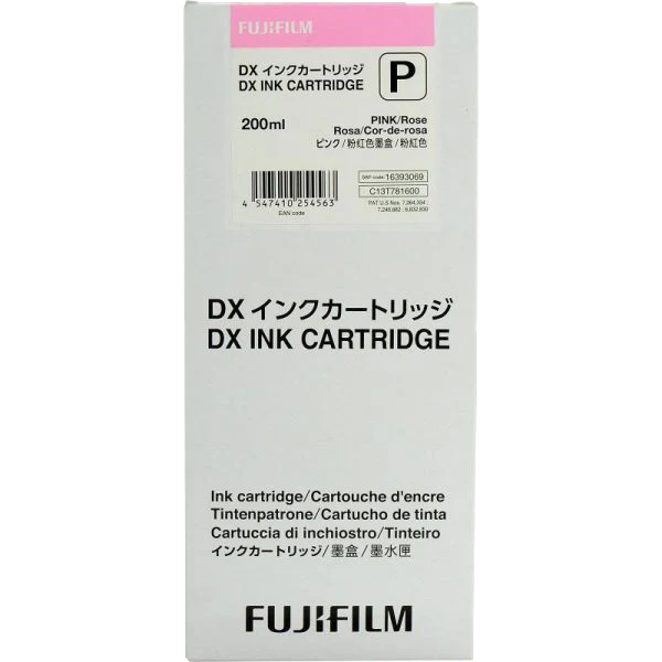 Fuji PINK Ink Cartridge 200 ML for DX100 printer