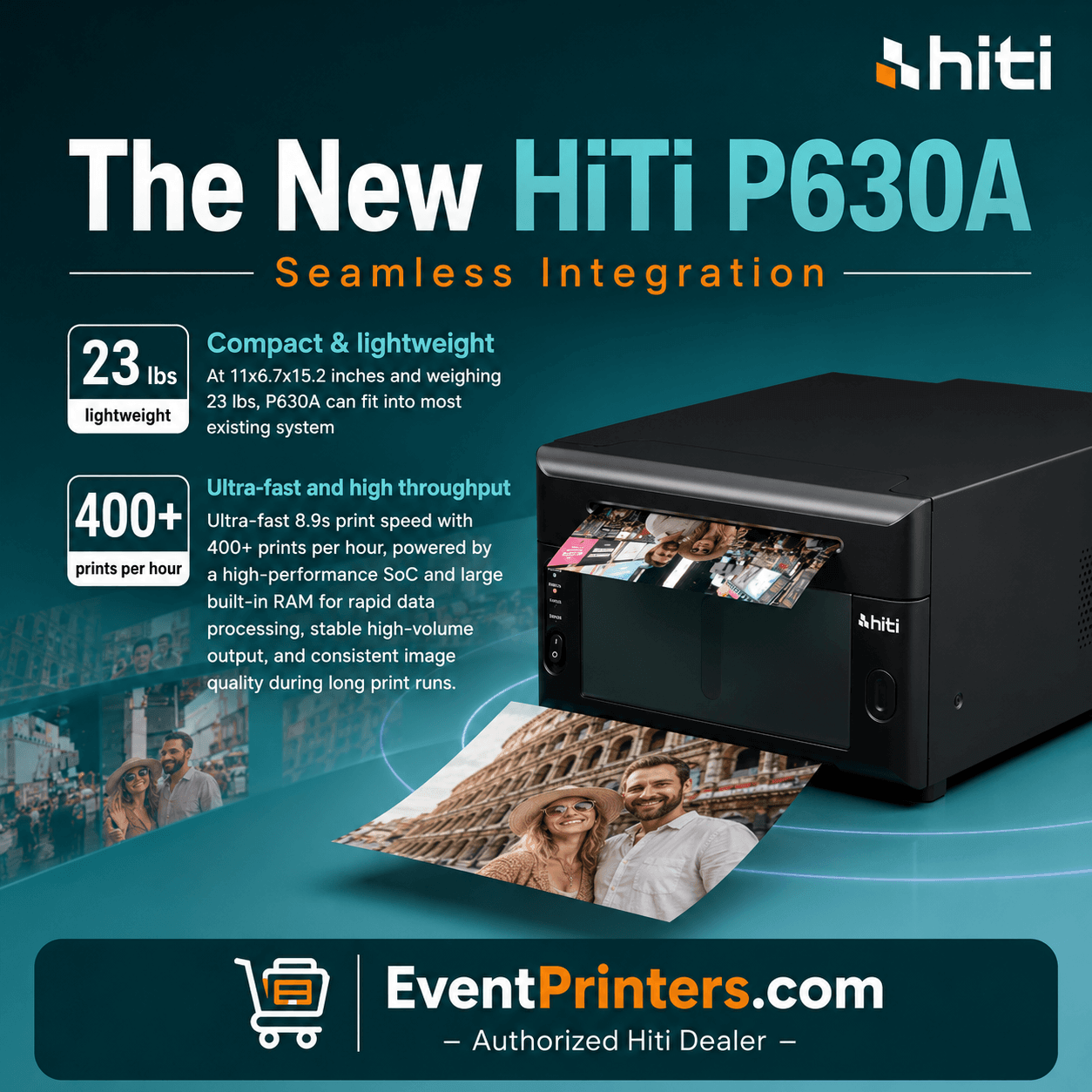 Hiti P630A photo booth printer ad