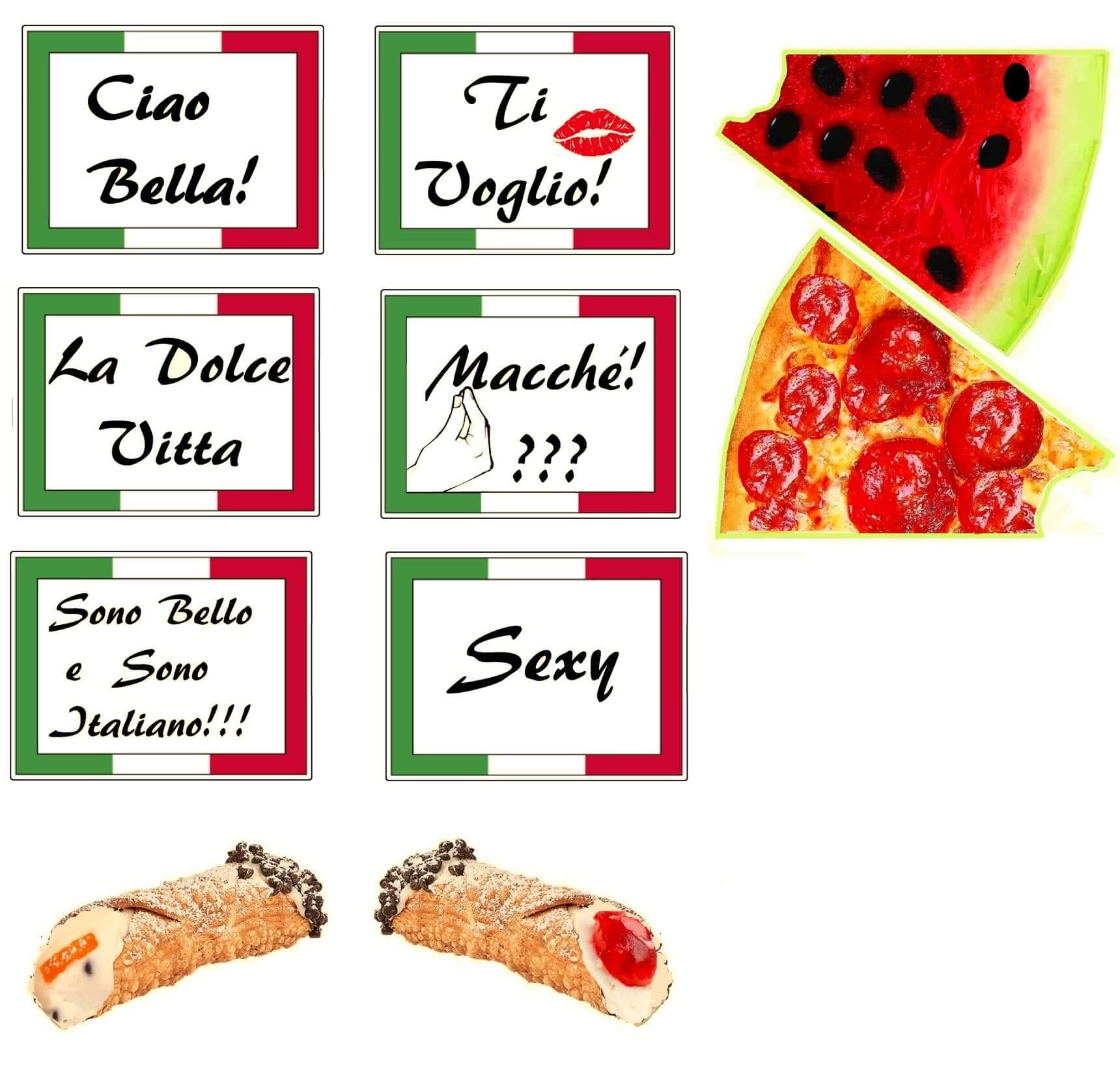 Bella Italia - 5 piece BIG prop set