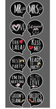 Just Married Wedding Set- 6 piece Photo Booth Sign Props