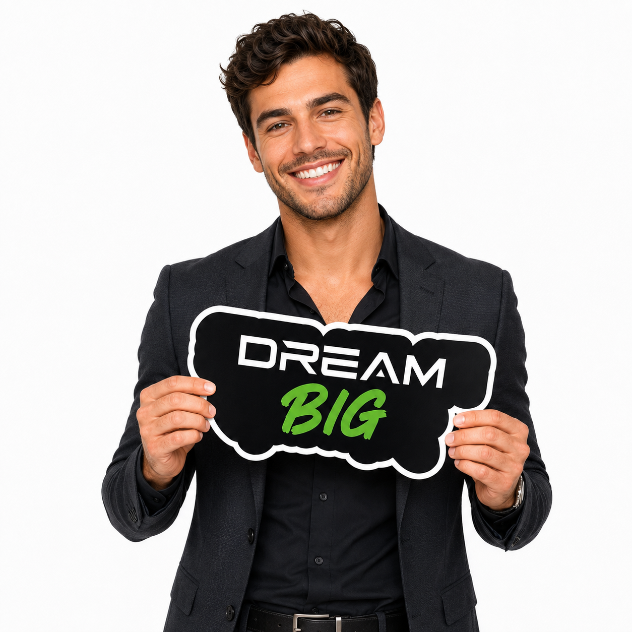 Future Billionaire & Dream Big - 14" Double-Sided PVC Photo Booth Prop