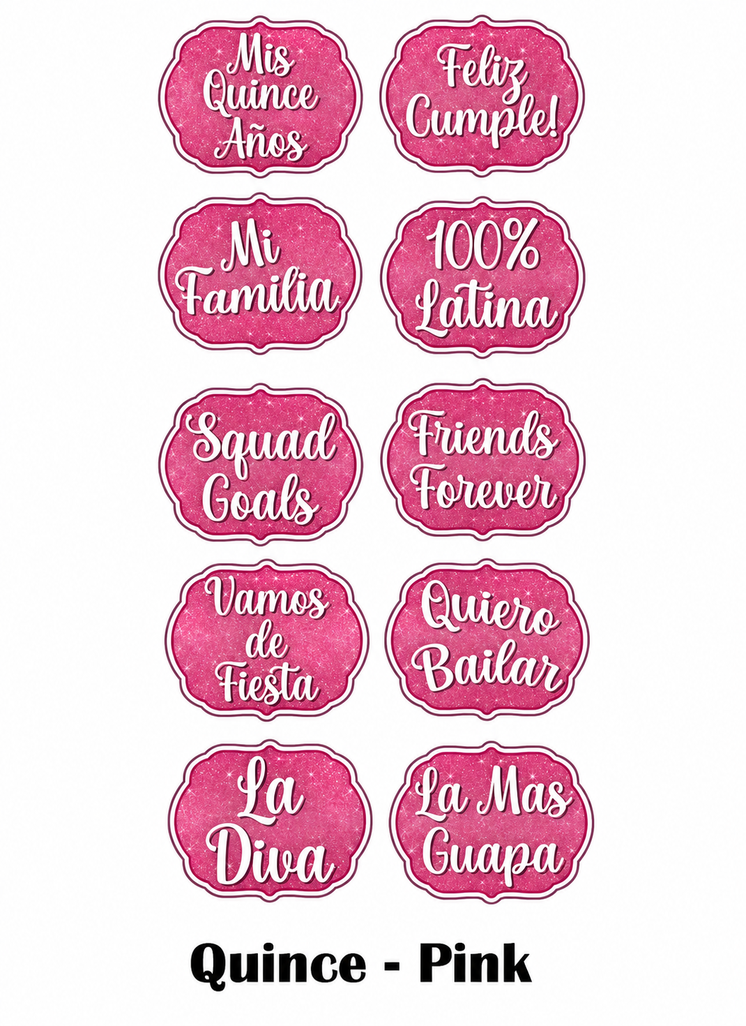 Quinceanera Photo Booth Props - Sweet 15 quinceañera party signs