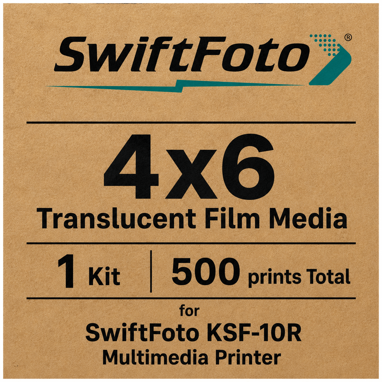 SwiftFoto KSF-10R 4x6 Translucent Film Media – 500 Prints