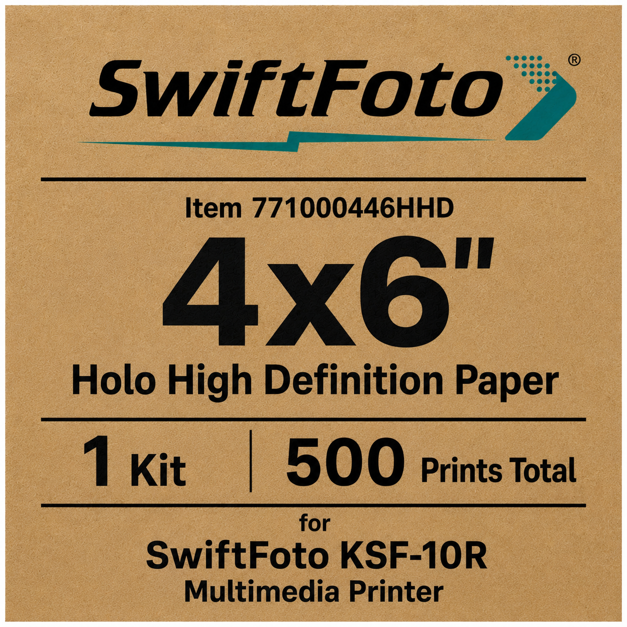 SwiftFoto KSF-10R 4x6 Holo High Definition Media 500 prints