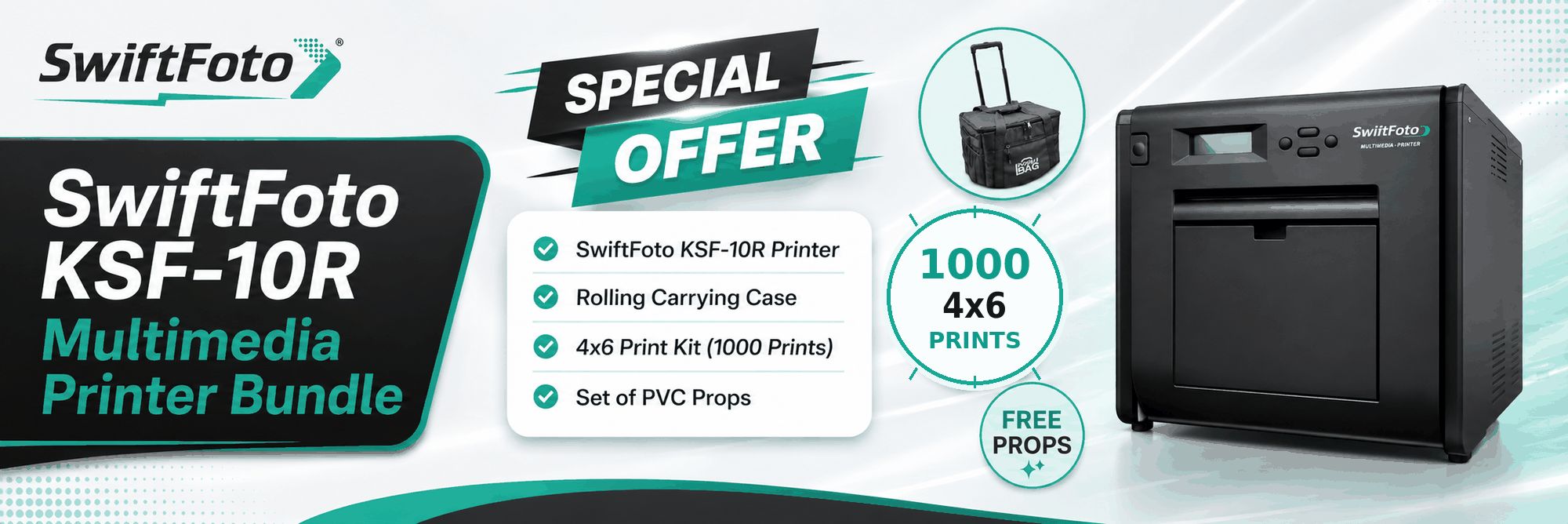 Swiftfoto ksf-10r printer bundle for photo booth and events