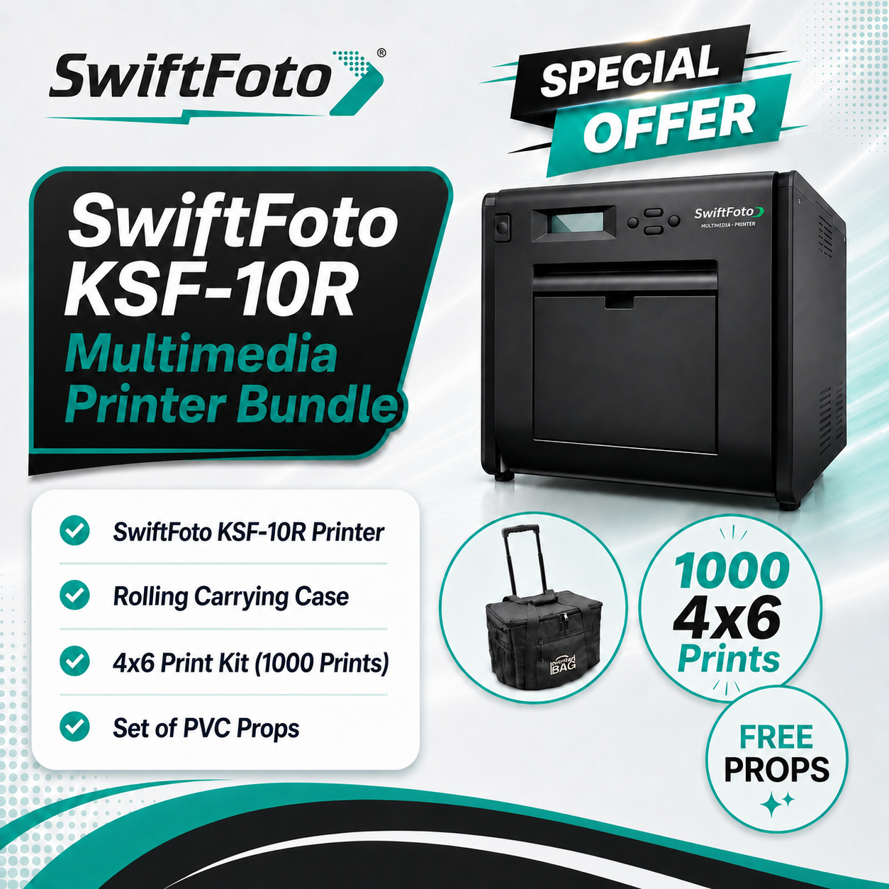 Swiftfoto ksf-10r printer bundle for photo booths and events