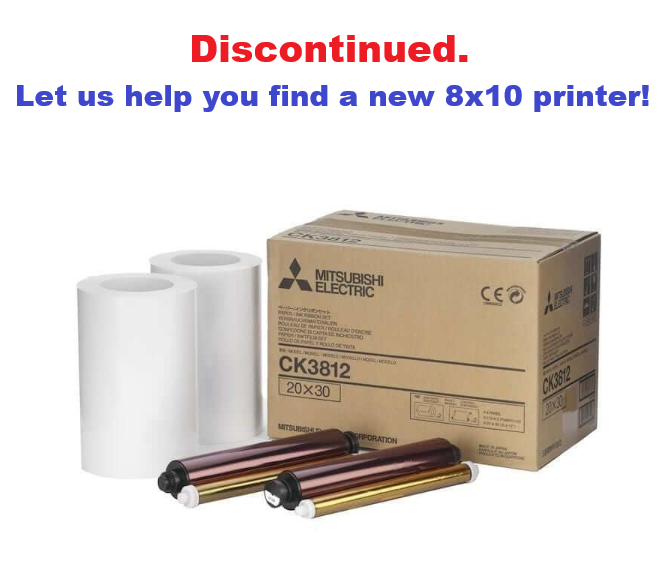 Mitsubishi CK3812 8×12 Media Kit – Paper & Ribbon for CP-3800DW (220 Prints)