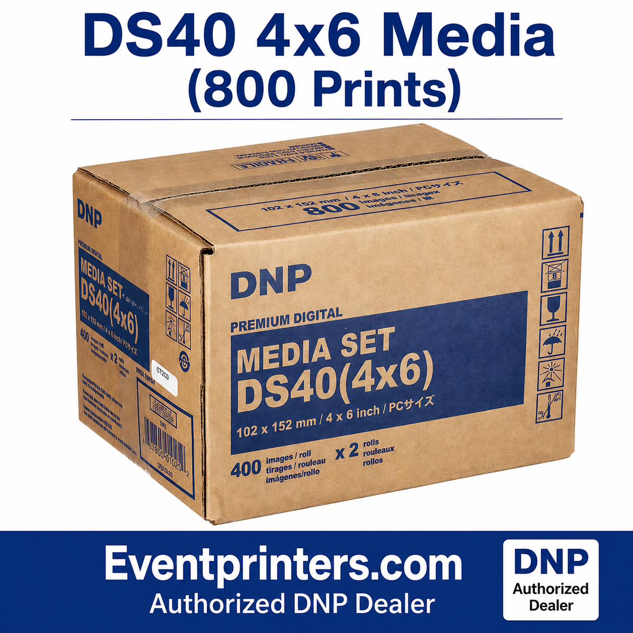 dnp ds40 4x6 media - paper and ribbon print kit for DS40 printer (800 prints)