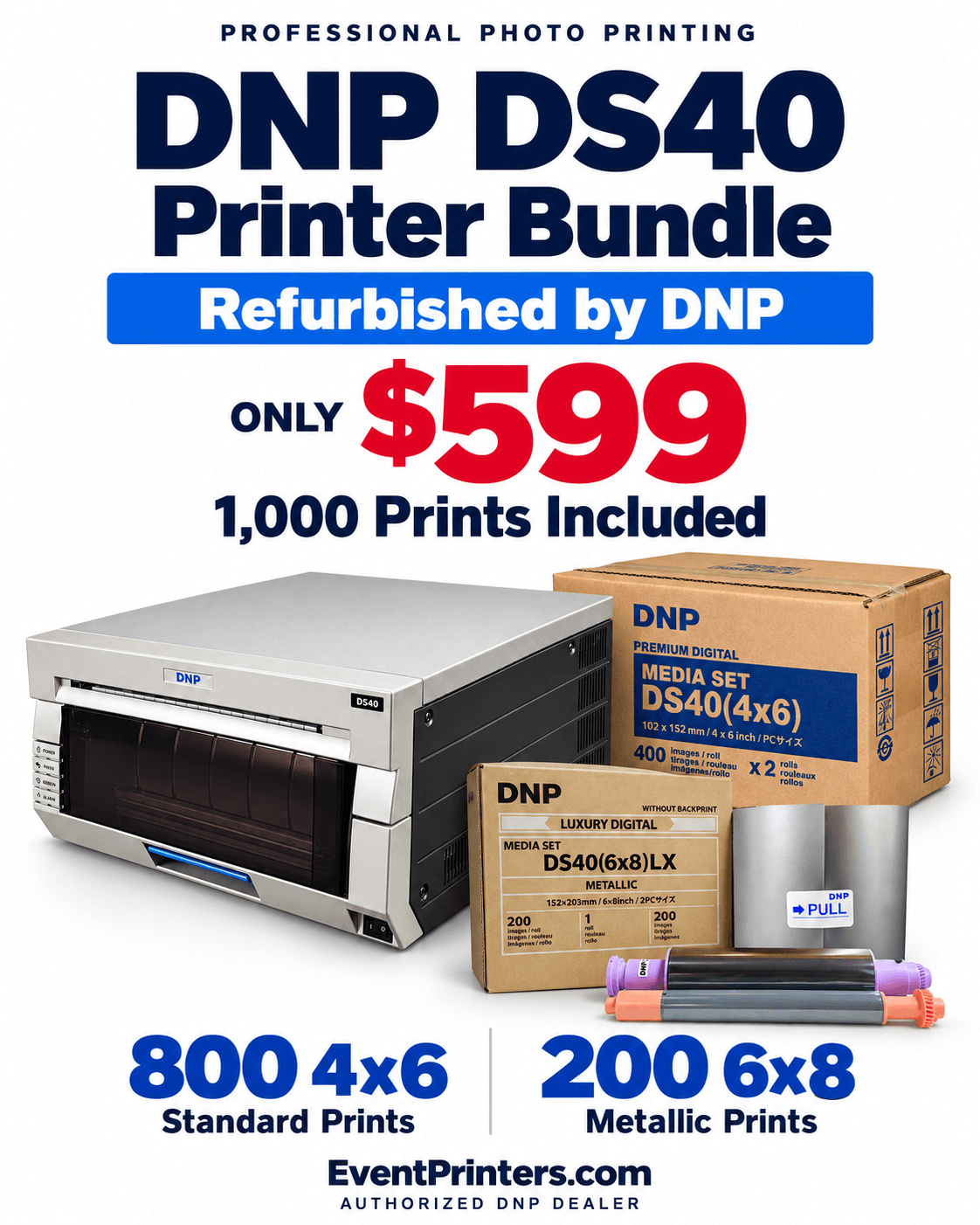 dnp ds40 printer bundle deal