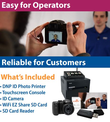 DNP IDW520 Passport & ID Photo System – Wireless All-in-One Solution