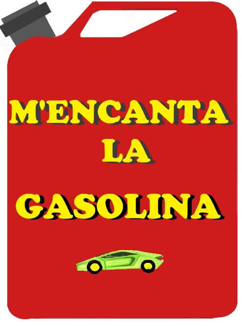 Colorful photo booth prop with a gas can design saying "Me encanta la Gasolina", ideal for fun events.