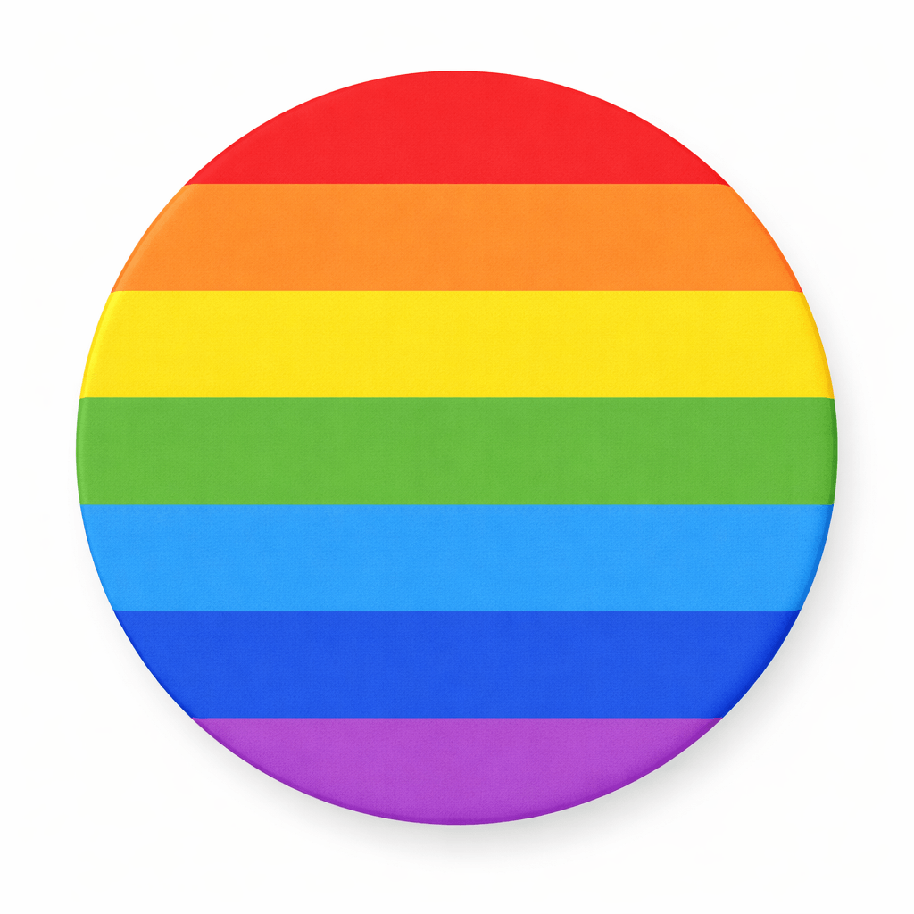 Pride Set - 5 Pieces photo booth props featuring a vibrant rainbow circle design.