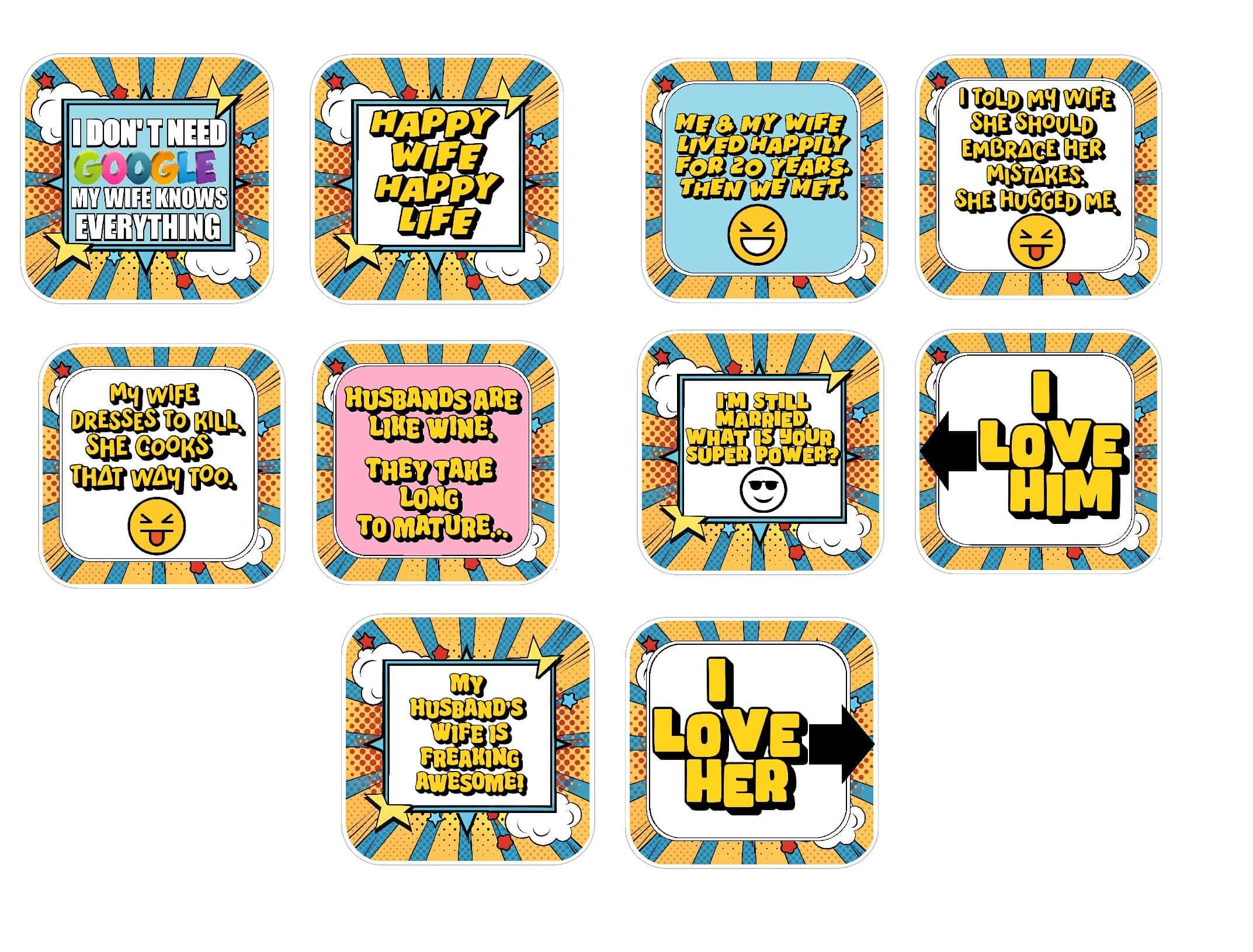 Married Life! Party Prop Set