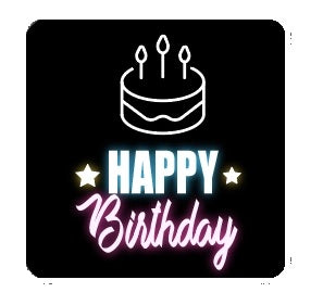 Birthday Neon Squares- 5 Piece Collection