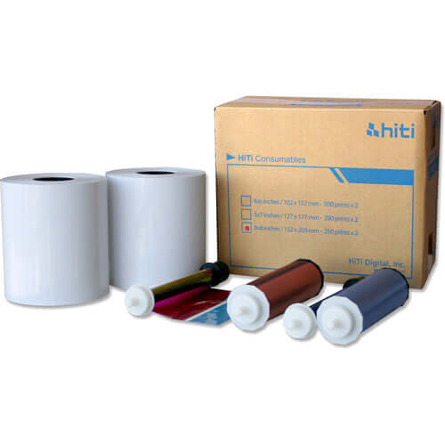 HiTi P525L / P520L 6×8″ Media Kit – Paper & Ribbon Rolls (500 Prints)