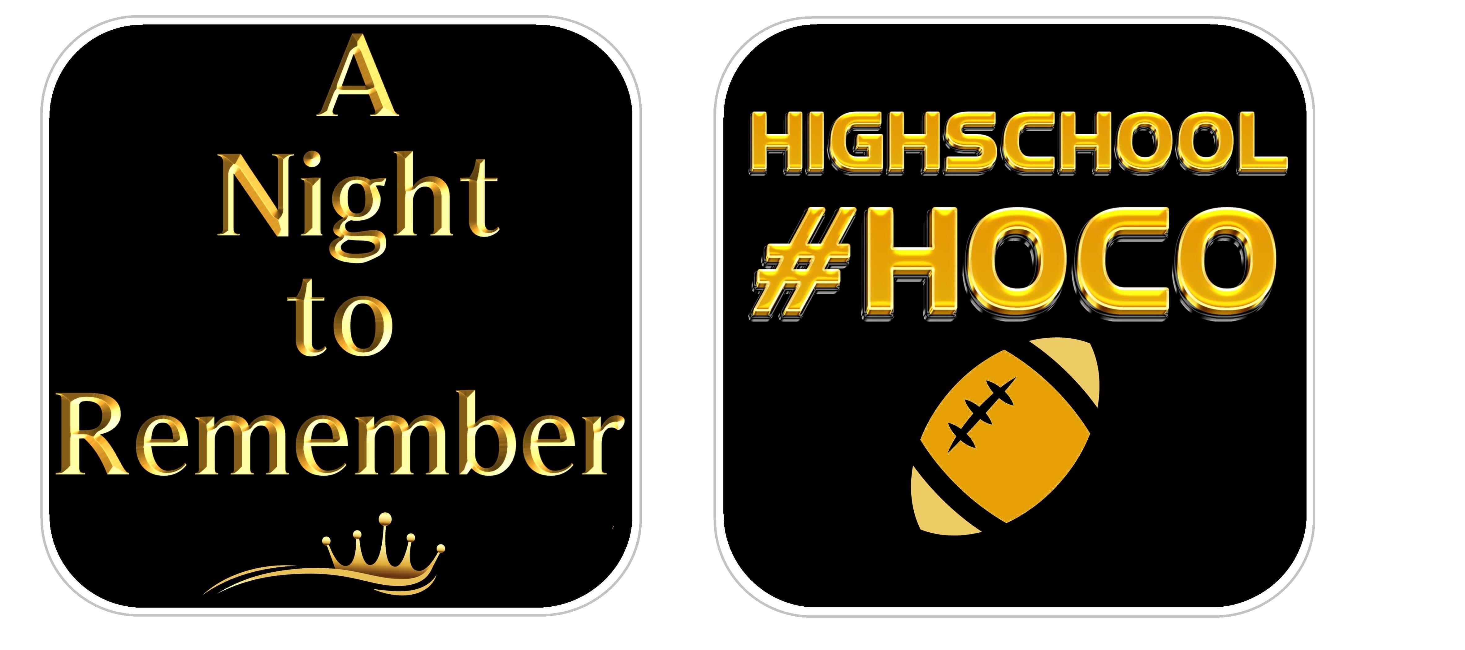 Homecoming Black and Gold Prop Set photo booth props featuring elegant designs and themes for a memorable event.