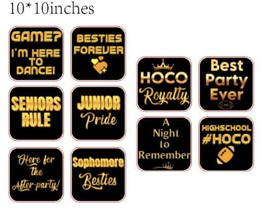 Homecoming Black and Gold Prop Set