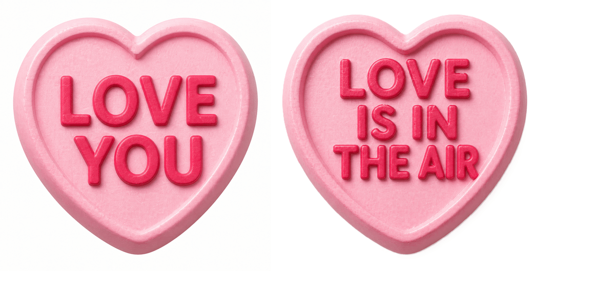 Ultimate hearts Wedding Set Photo Booth Props featuring heart-shaped PVC props with love sayings.