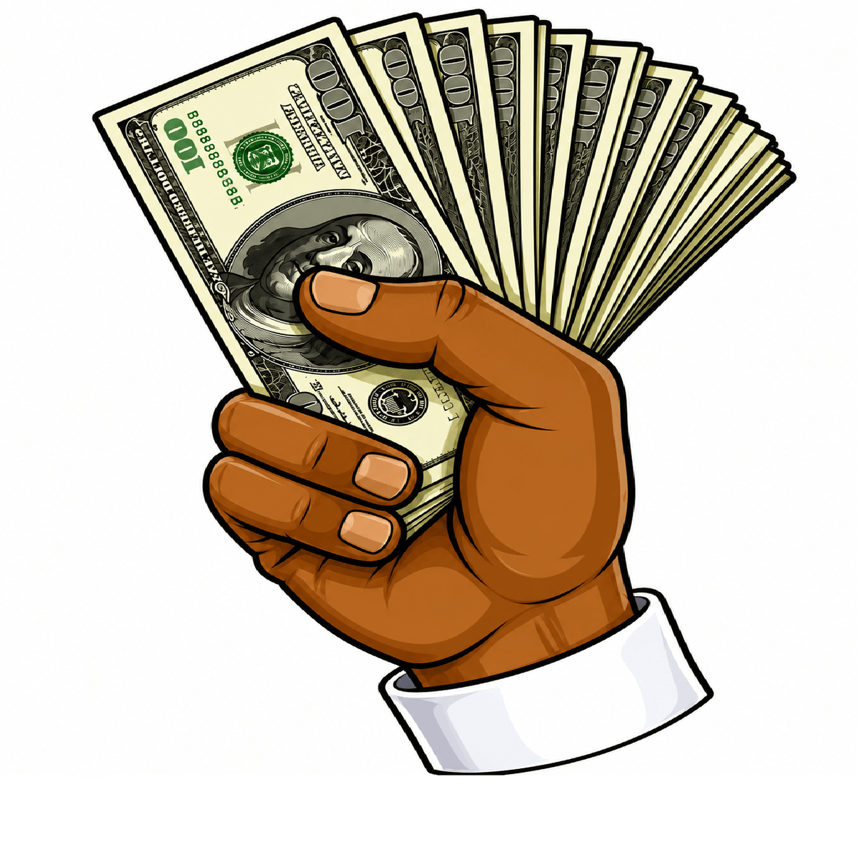 Photo Booth prop - hand holding money