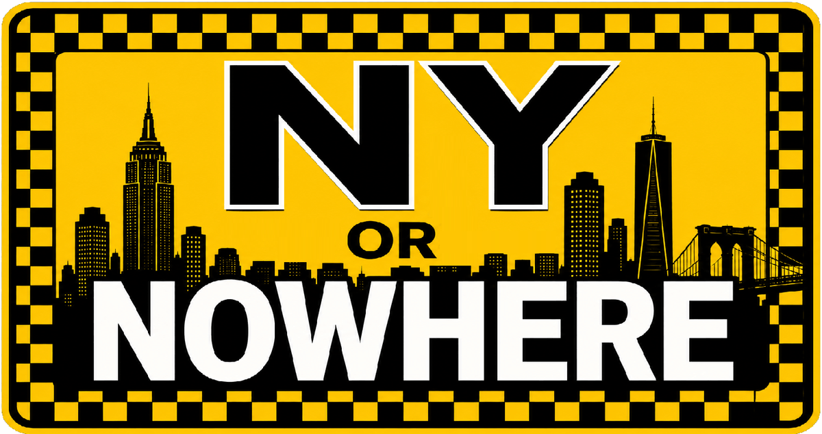 New York Vibe Photo Booth Props – 5 Double-Sided Party Props with iconic NY skyline design.