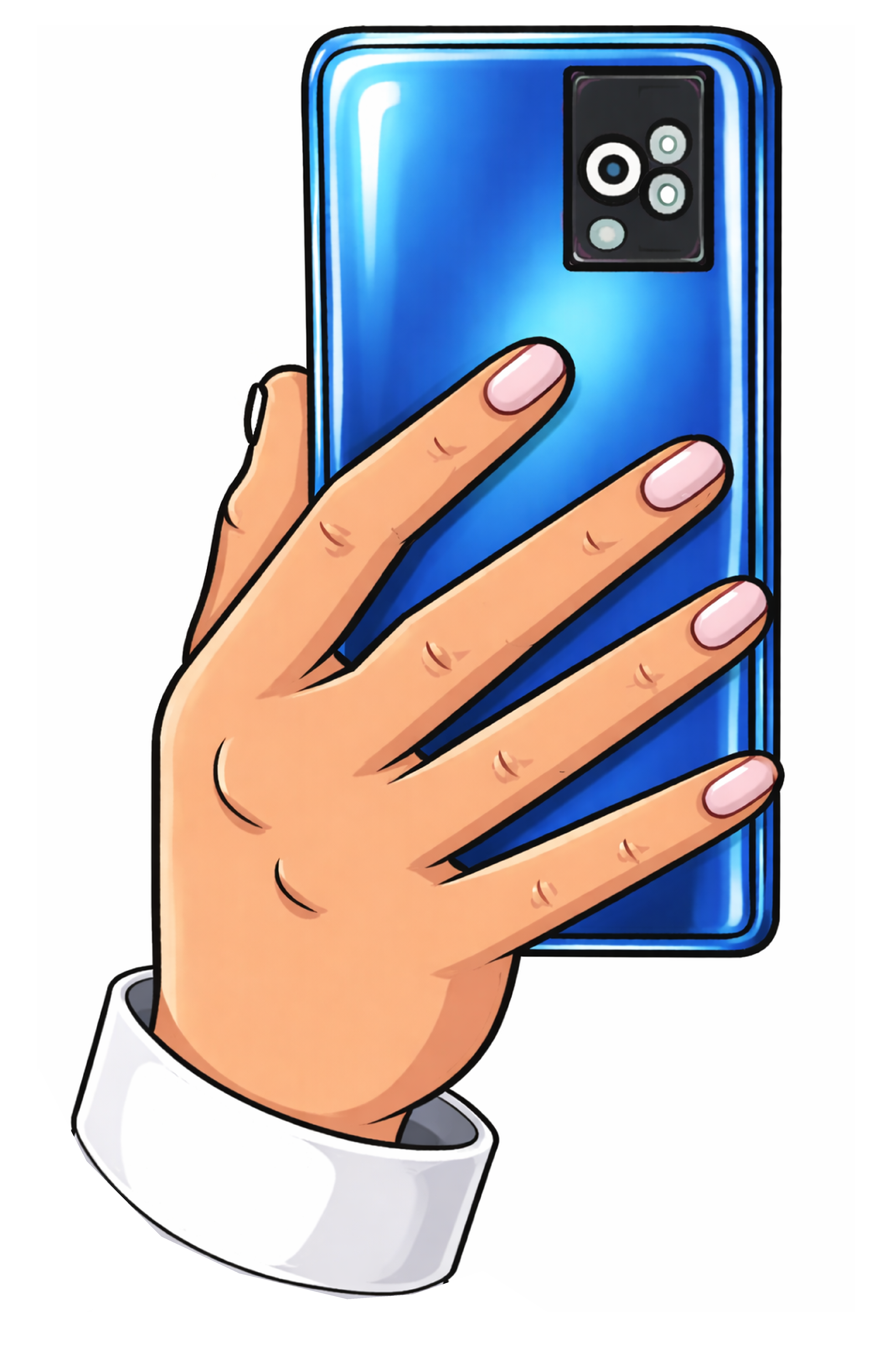 Big oversized hand CellPhone with PopSocket holder