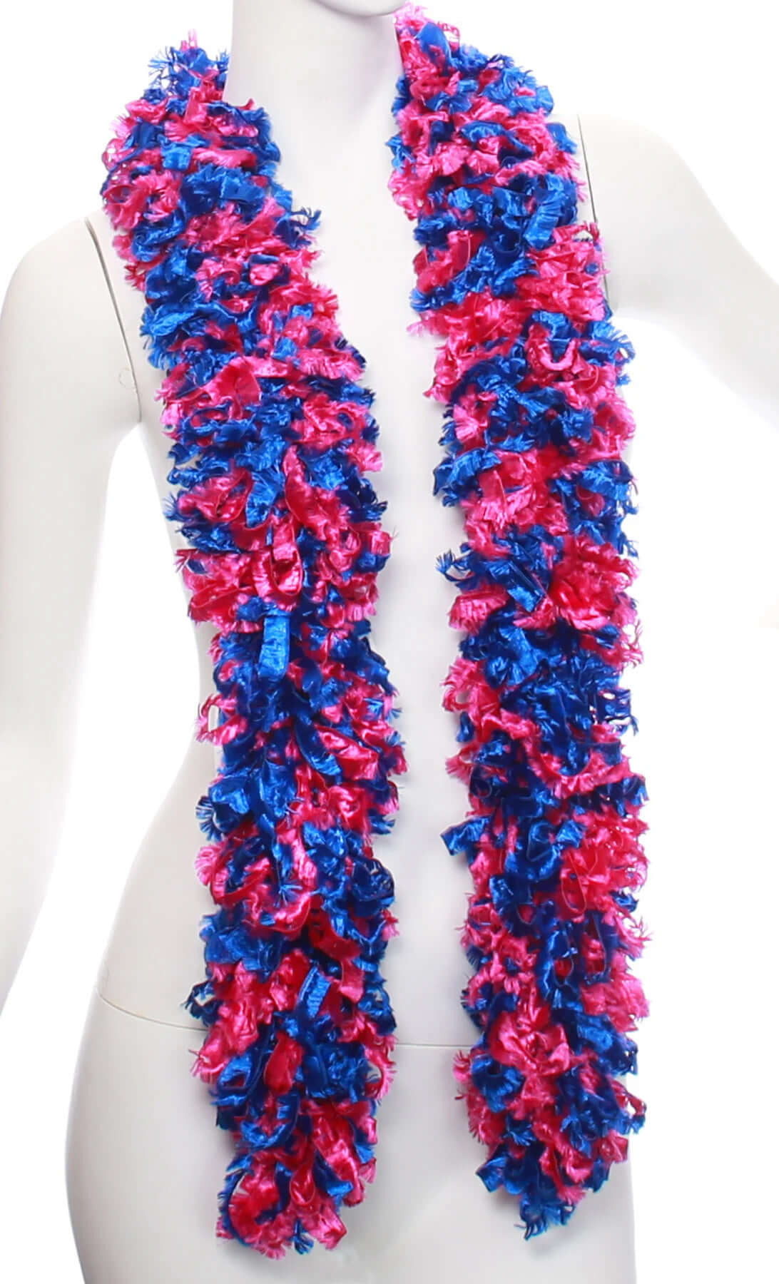 PINK AND BLUE mixed Featherless Boa