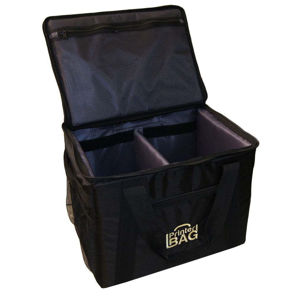 DNP RX1HS printer carrying case with dividers, durable black design for photo printer transport.