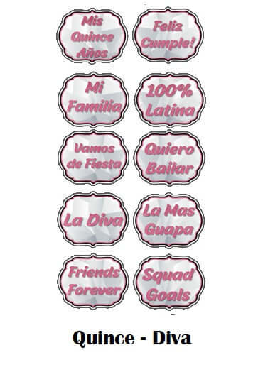 Sweet 15- Quincenera (white background)