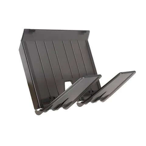 DNP RX1HS Plastic Folding Tray for 4x6 and 2x6 strips for RX1 printer, model #23207970S, efficient print catcher.