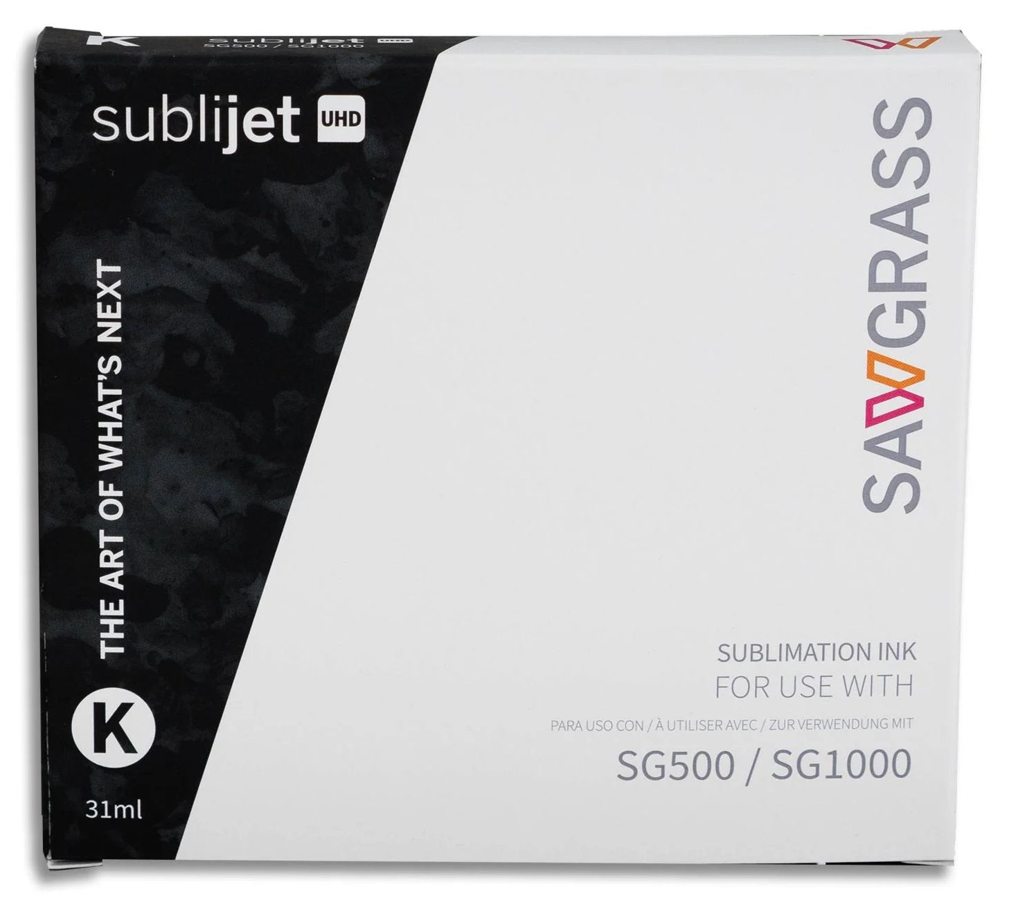 Sawgrass SG500 SG1000 Black Sublimation Ink Cartridge 31ml for high-definition prints.