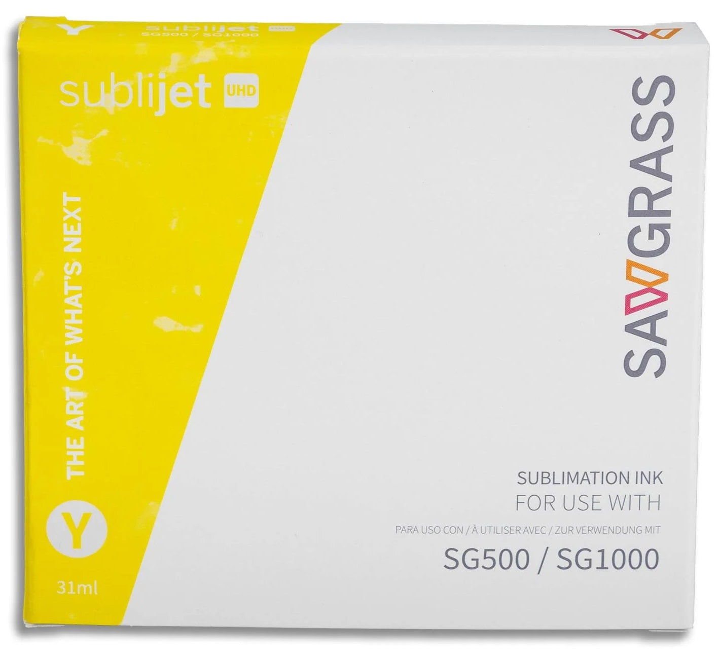 Sawgrass SG500 SG1000 sublimation ink cartridge Yellow 31ml for high-quality prints.