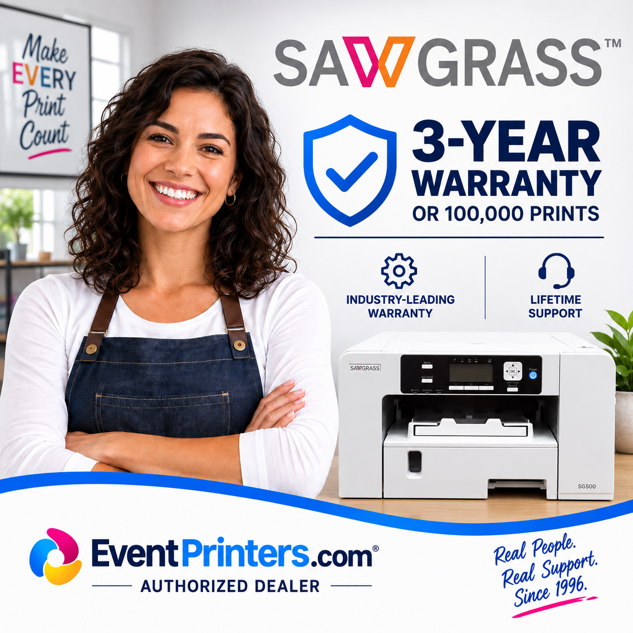 Sawgrass SG500 Sublimation Printer - Starter Bundle with Full Size Inks and Paper