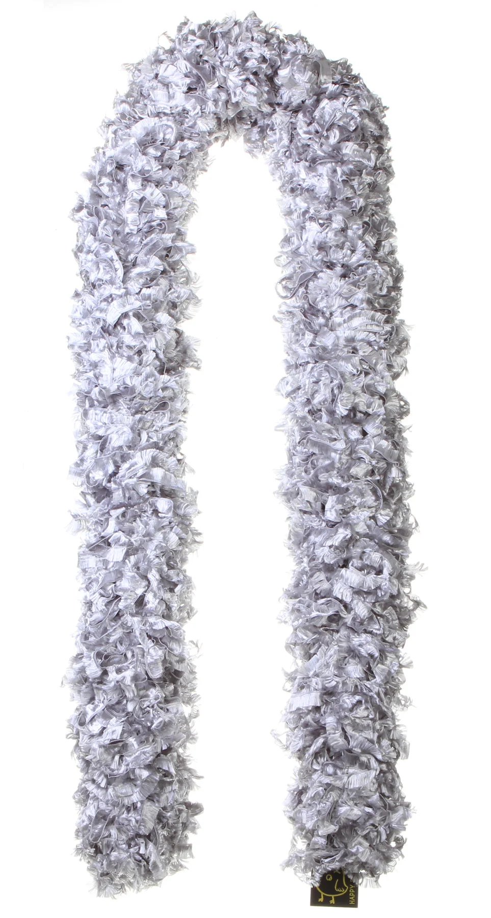 Silver Featherless Boa – 72" Washable Photo Booth & Party Prop