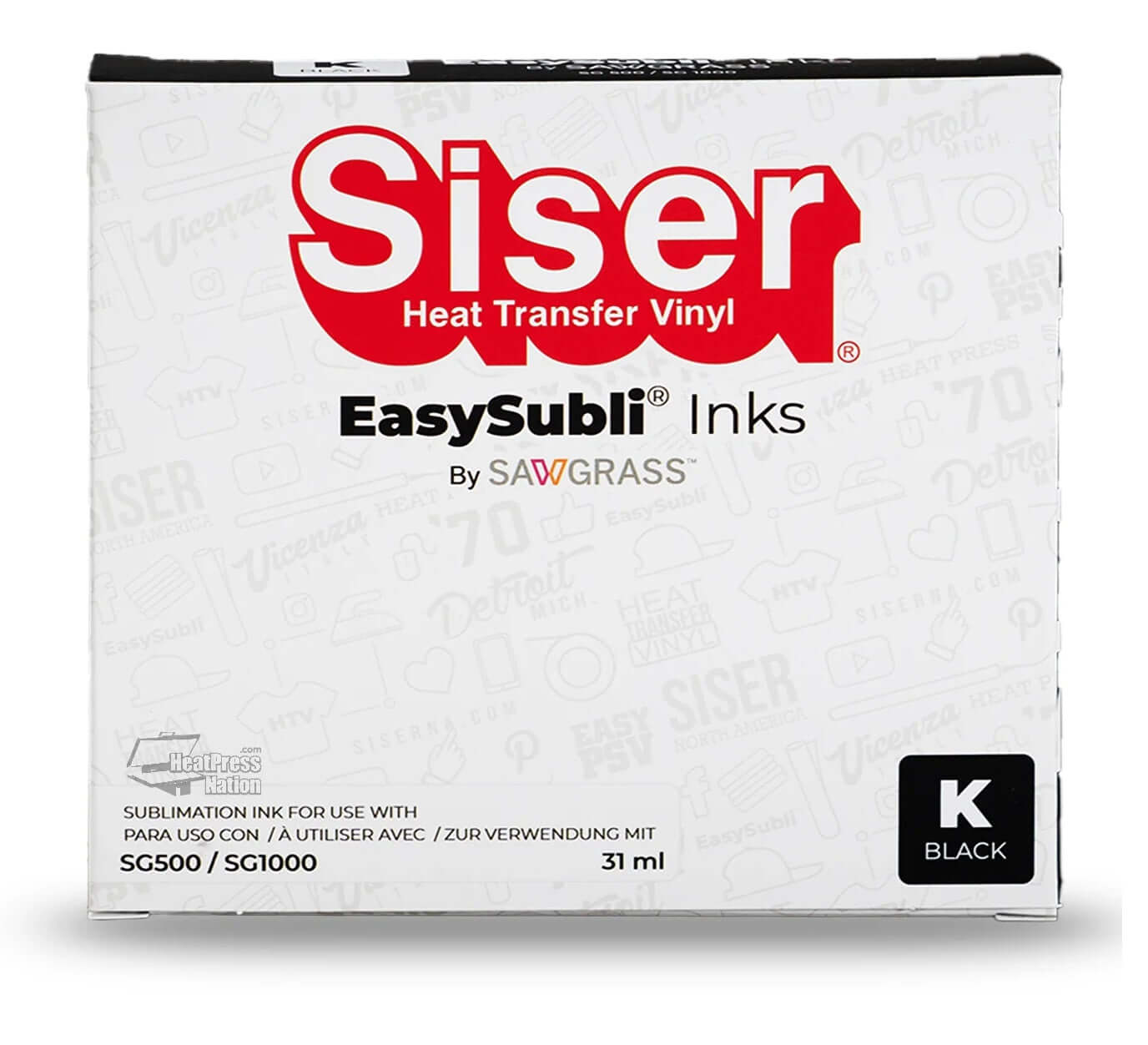 Siser EasySubli UHD Black Ink Cartridge 31ml for Sawgrass SG500 SG1000 sublimation printers