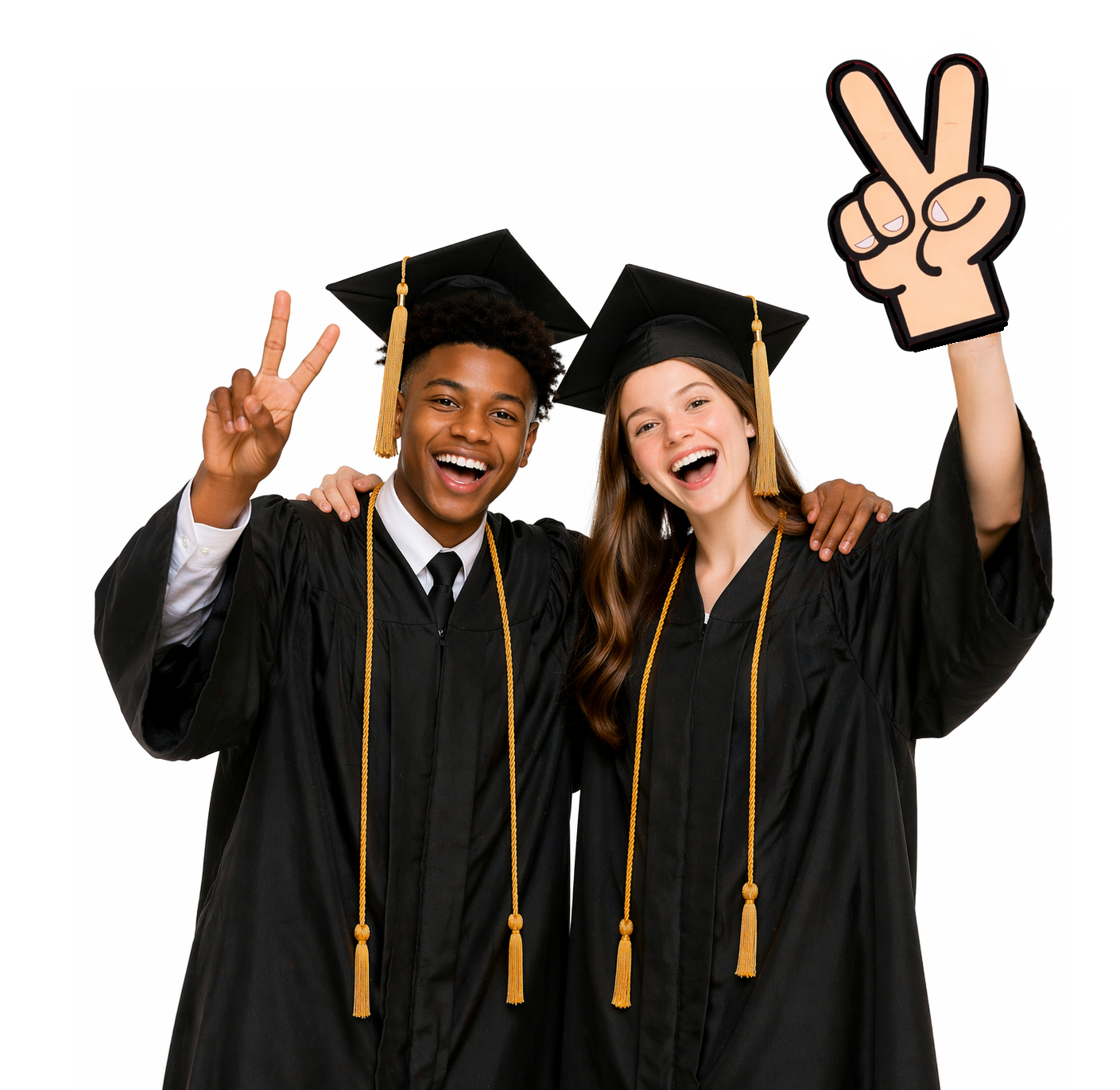Graduation V for Victory with PopSocket