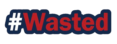 #Wasted PVC Photo Booth Prop for fun party selfies and group shots with anti-glare finish.