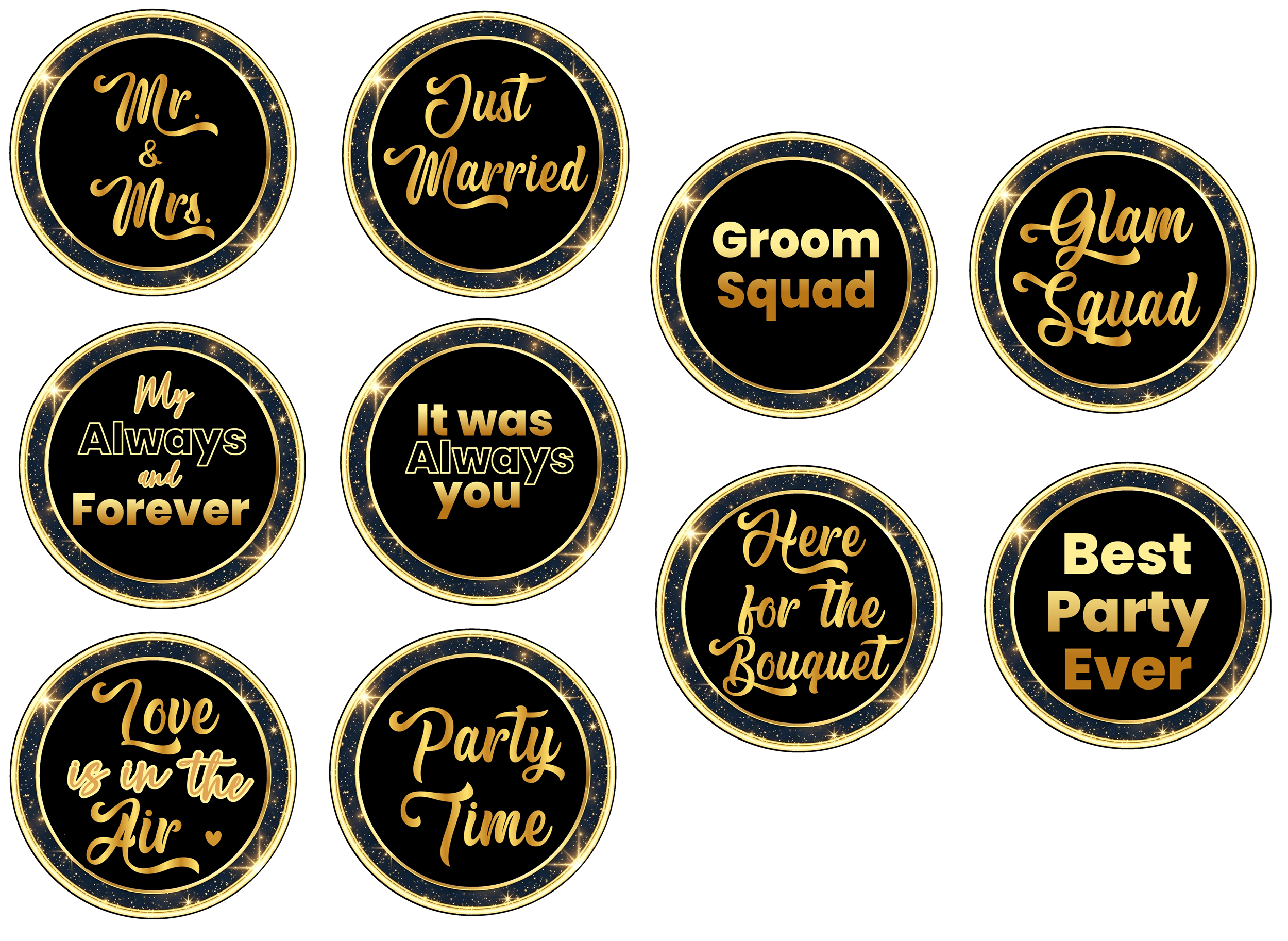 Wedding Elegance- 5 pieces Prop Set