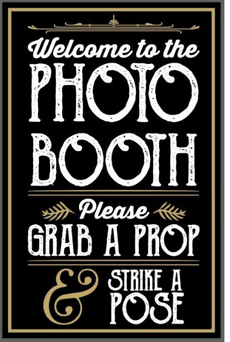 Welcome to the Photo Booth Sign- PVC Photo Booth Prop Easel